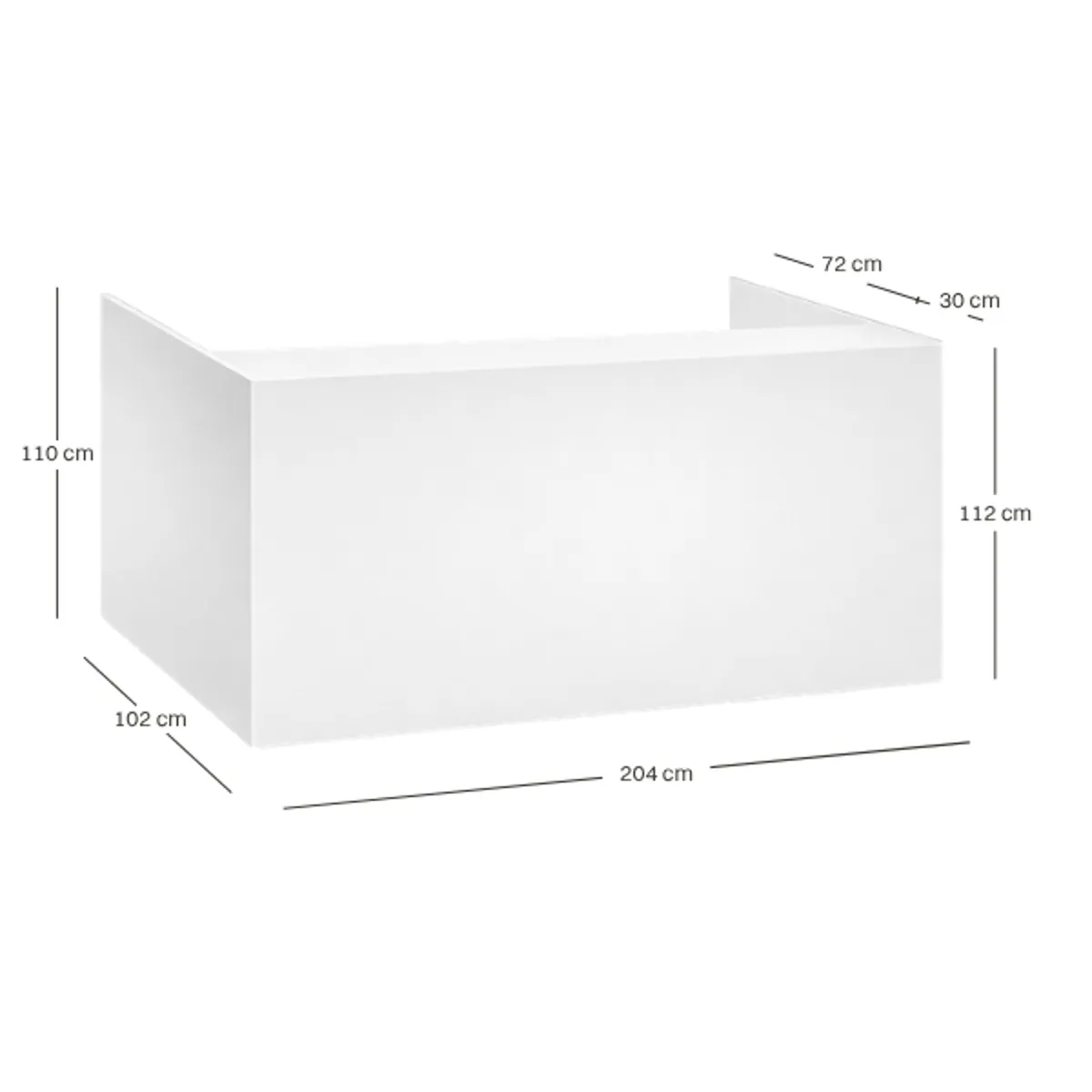 Bar Cube, 2m, bel